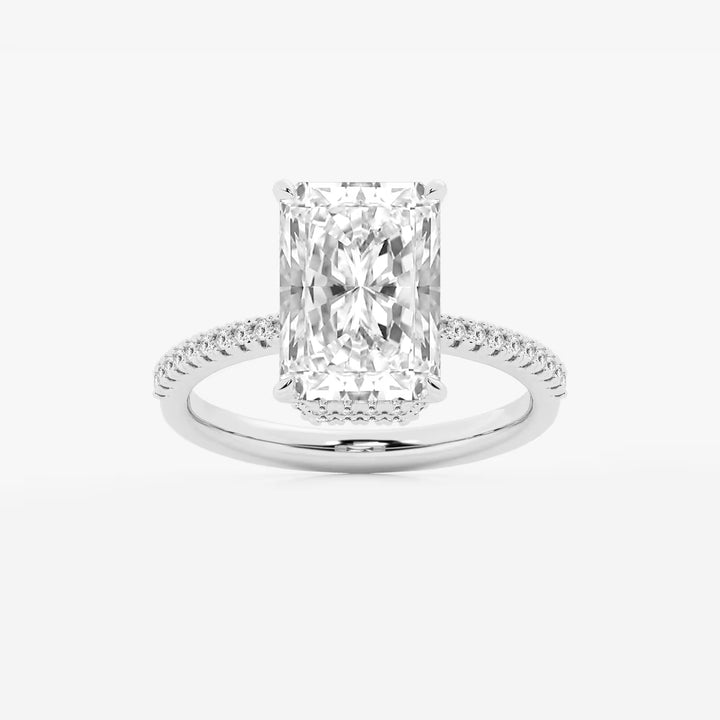 Elantra Lab-Grown Diamond Side Stone Engagement Ring