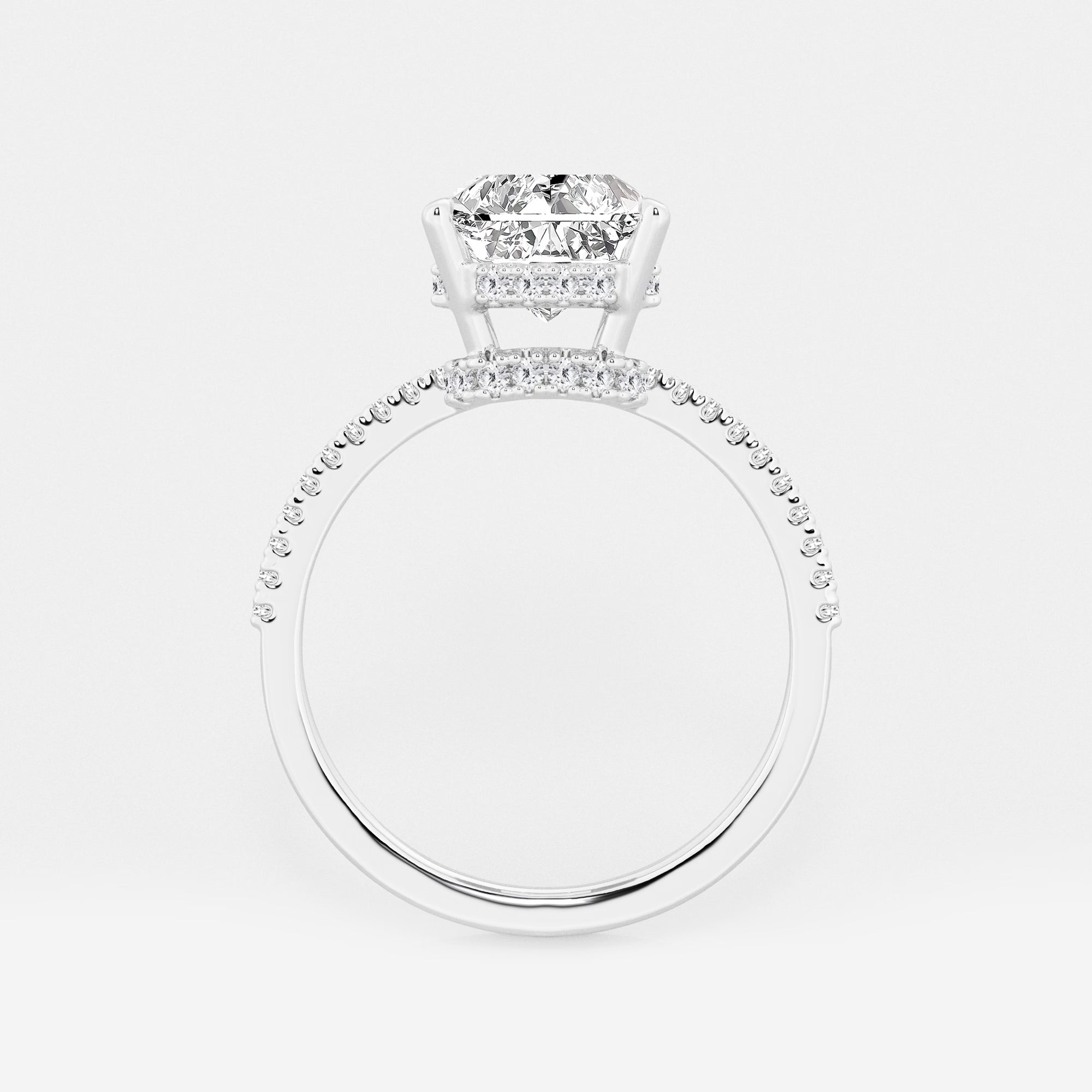 Elantra Lab-Grown Diamond Side Stone Engagement Ring