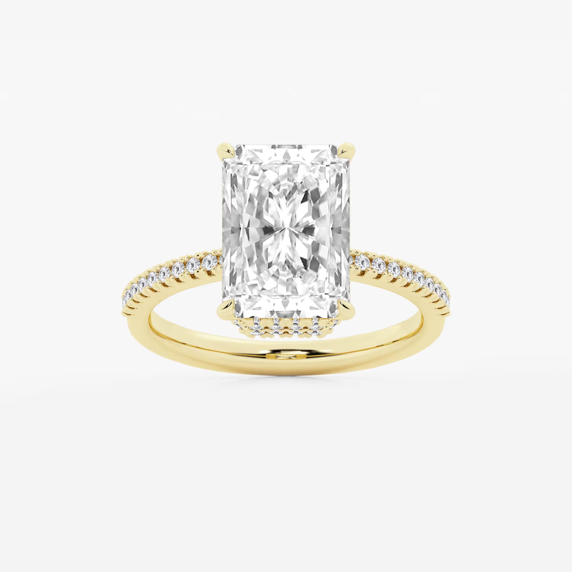 Elantra Lab-Grown Diamond Side Stone Engagement Ring