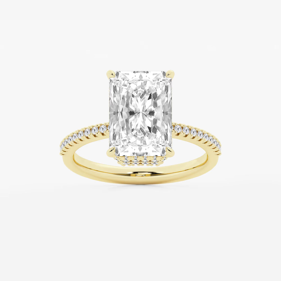Elantra Lab-Grown Diamond Side Stone Engagement Ring