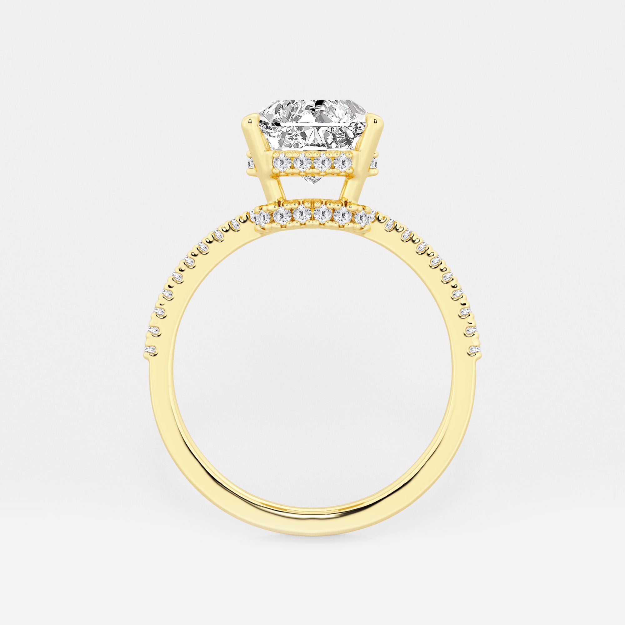 Elantra Lab-Grown Diamond Side Stone Engagement Ring