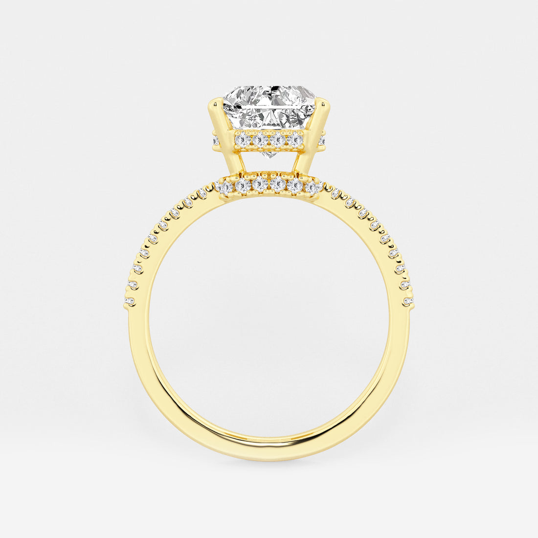 Elantra Lab-Grown Diamond Side Stone Engagement Ring