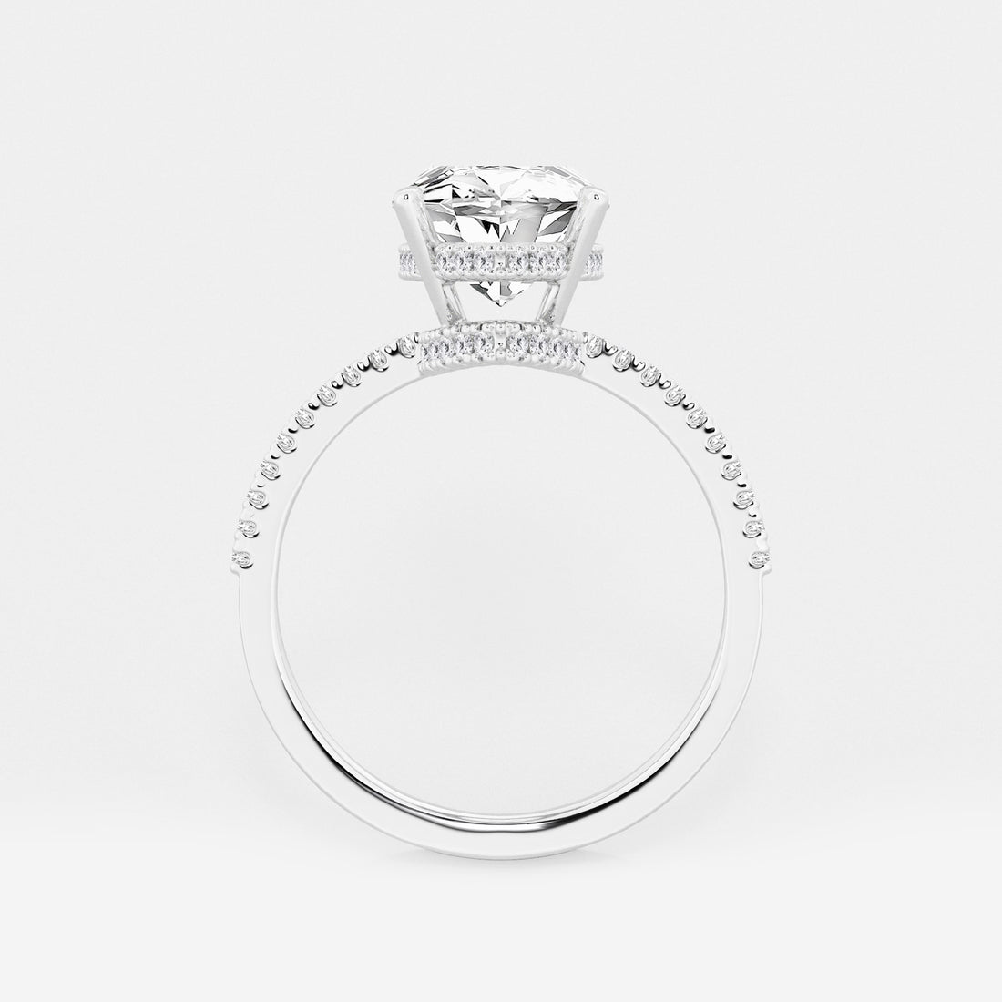 Serenité Marquise Lab-Grown Diamond Side Stone Engagement Ring