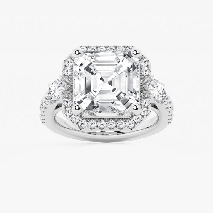 Aurielle Asscher Lab Grown Diamond Halo Engagement Ring