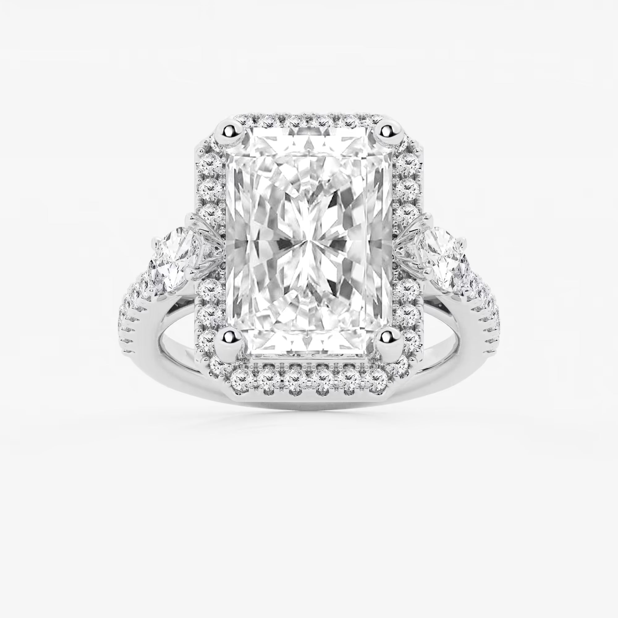 Elaria Radiant Lab-Grown Diamond Halo Engagement Ring