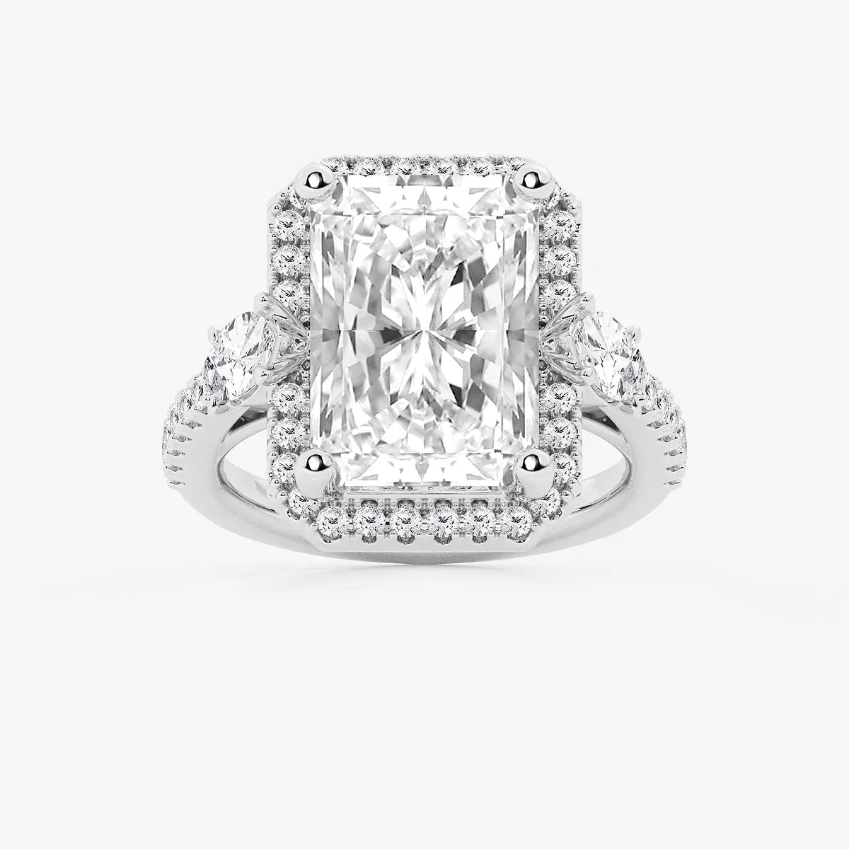 Elaria Radiant Lab-Grown Diamond Halo Engagement Ring