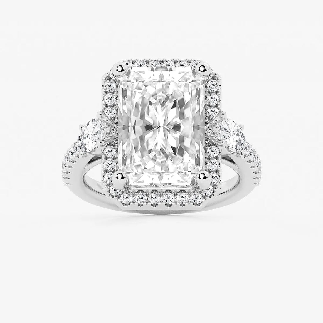 Elaria Radiant Lab-Grown Diamond Halo Engagement Ring