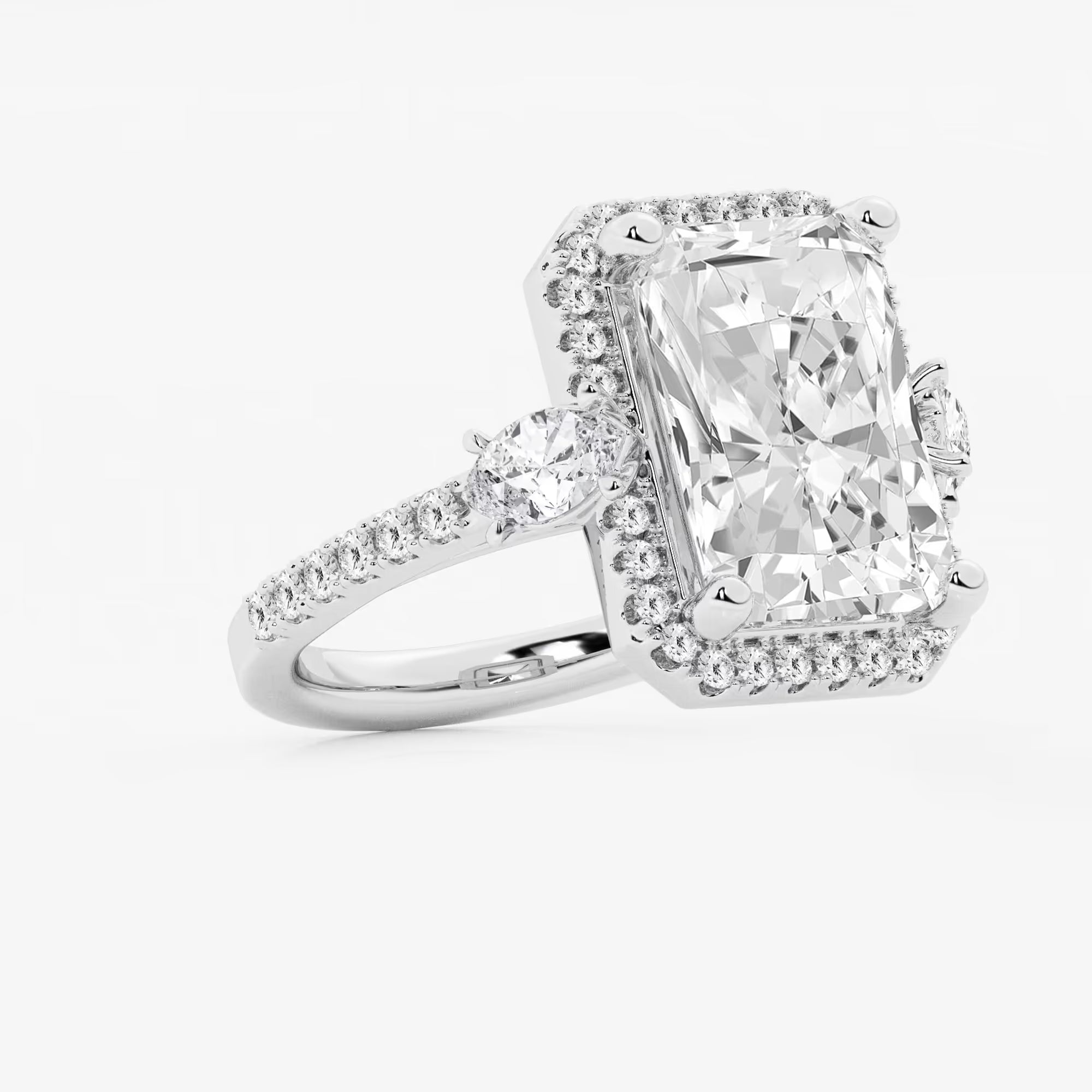 Elaria Radiant Lab-Grown Diamond Halo Engagement Ring
