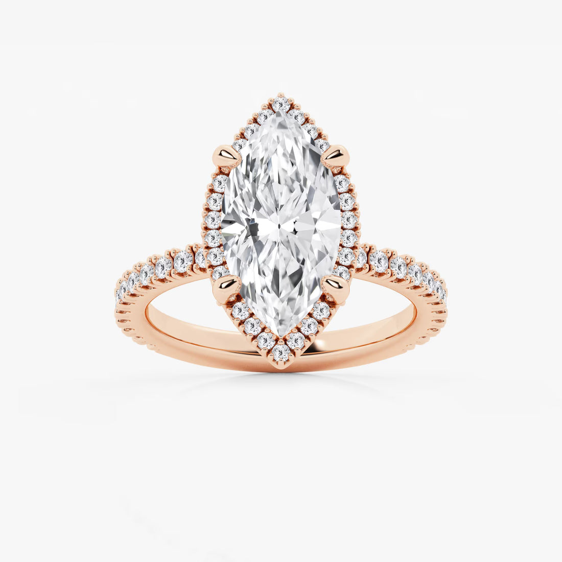 Aurielle Marquise Lab-Grown Diamond Halo Engagement Ring