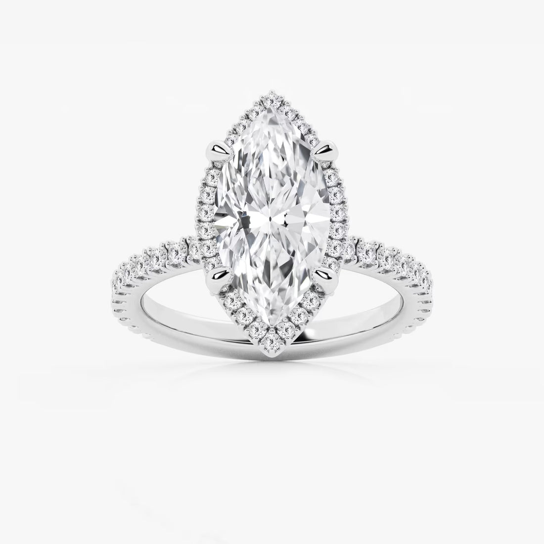 Aurielle Marquise Lab-Grown Diamond Halo Engagement Ring