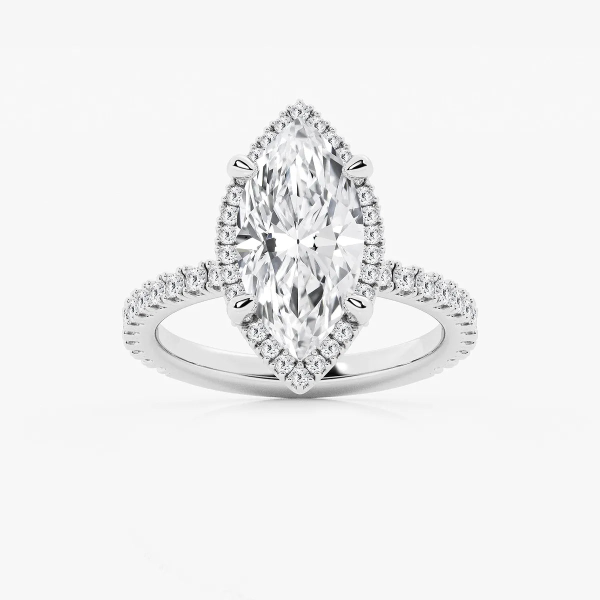 Aurielle Marquise Lab-Grown Diamond Halo Engagement Ring