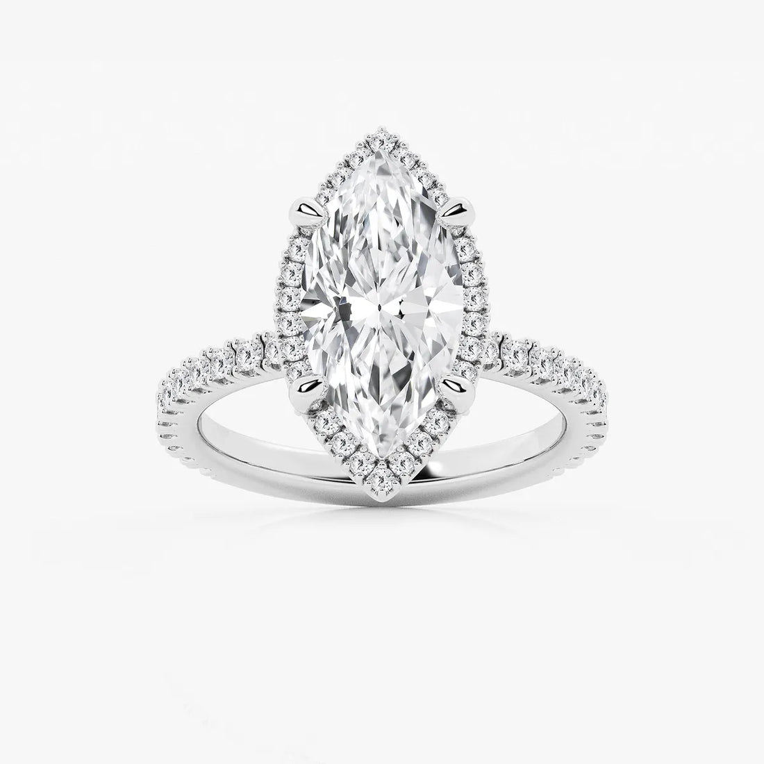 Aurielle Marquise Lab-Grown Diamond Halo Engagement Ring