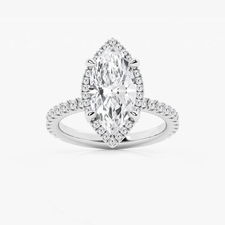 Aurielle Marquise Lab-Grown Diamond Halo Engagement Ring