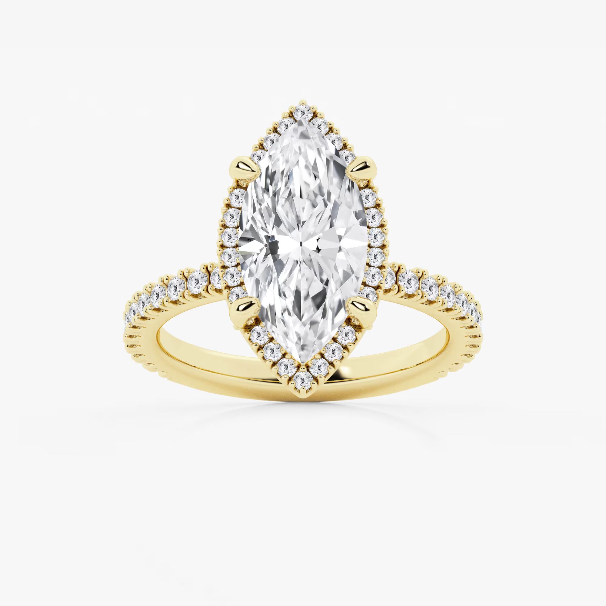 Aurielle Marquise Lab-Grown Diamond Halo Engagement Ring