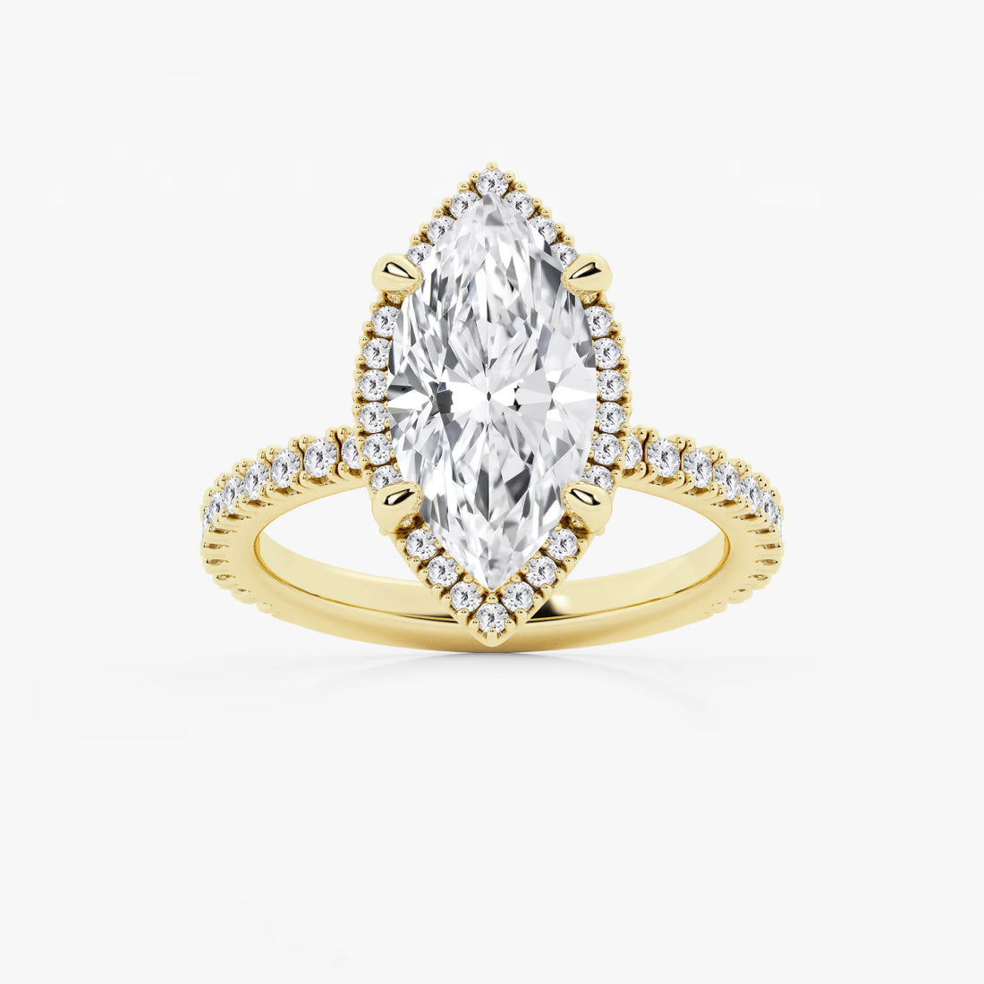 Aurielle Marquise Lab-Grown Diamond Halo Engagement Ring