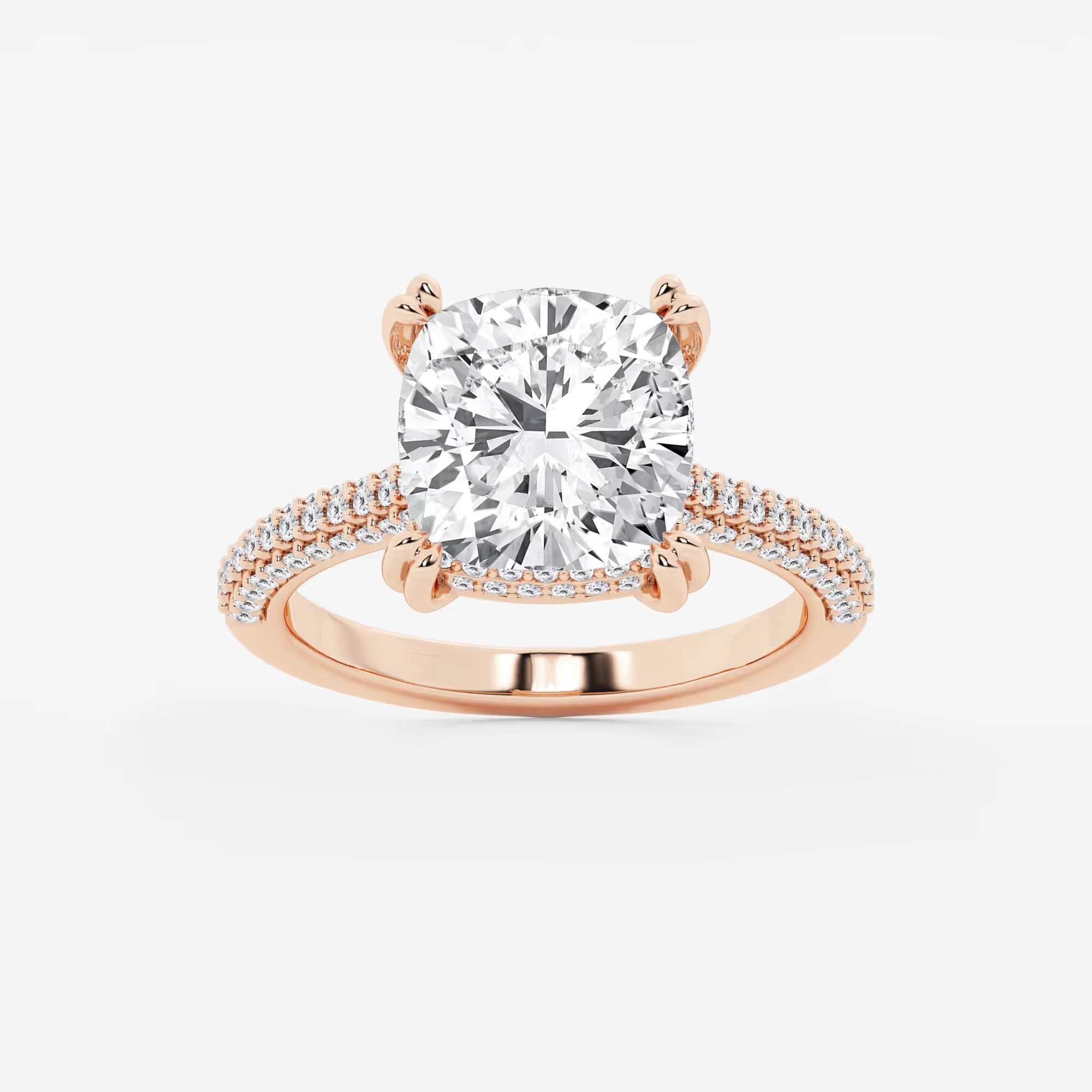 Roselle Cushion Diamond Inner Light Ring