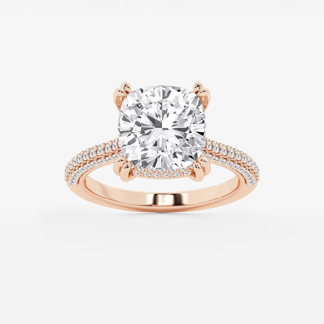 Roselle Cushion Diamond Inner Light Ring