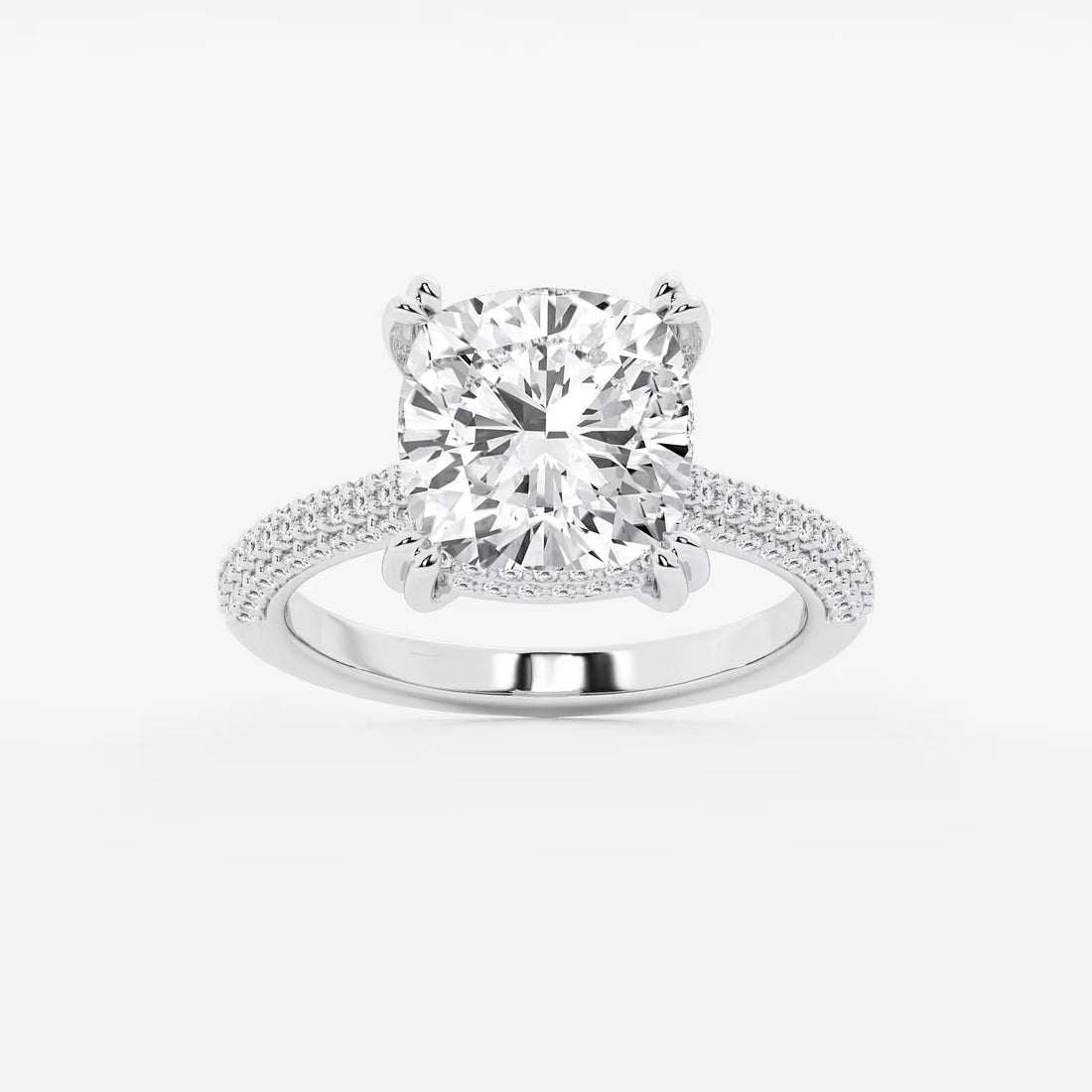 Roselle Cushion Diamond Inner Light Ring