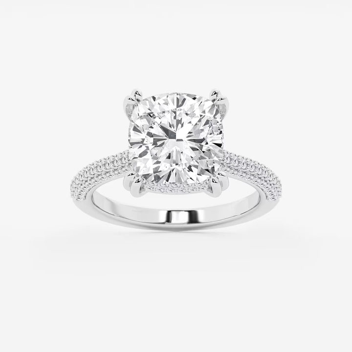 Roselle Cushion Diamond Inner Light Ring