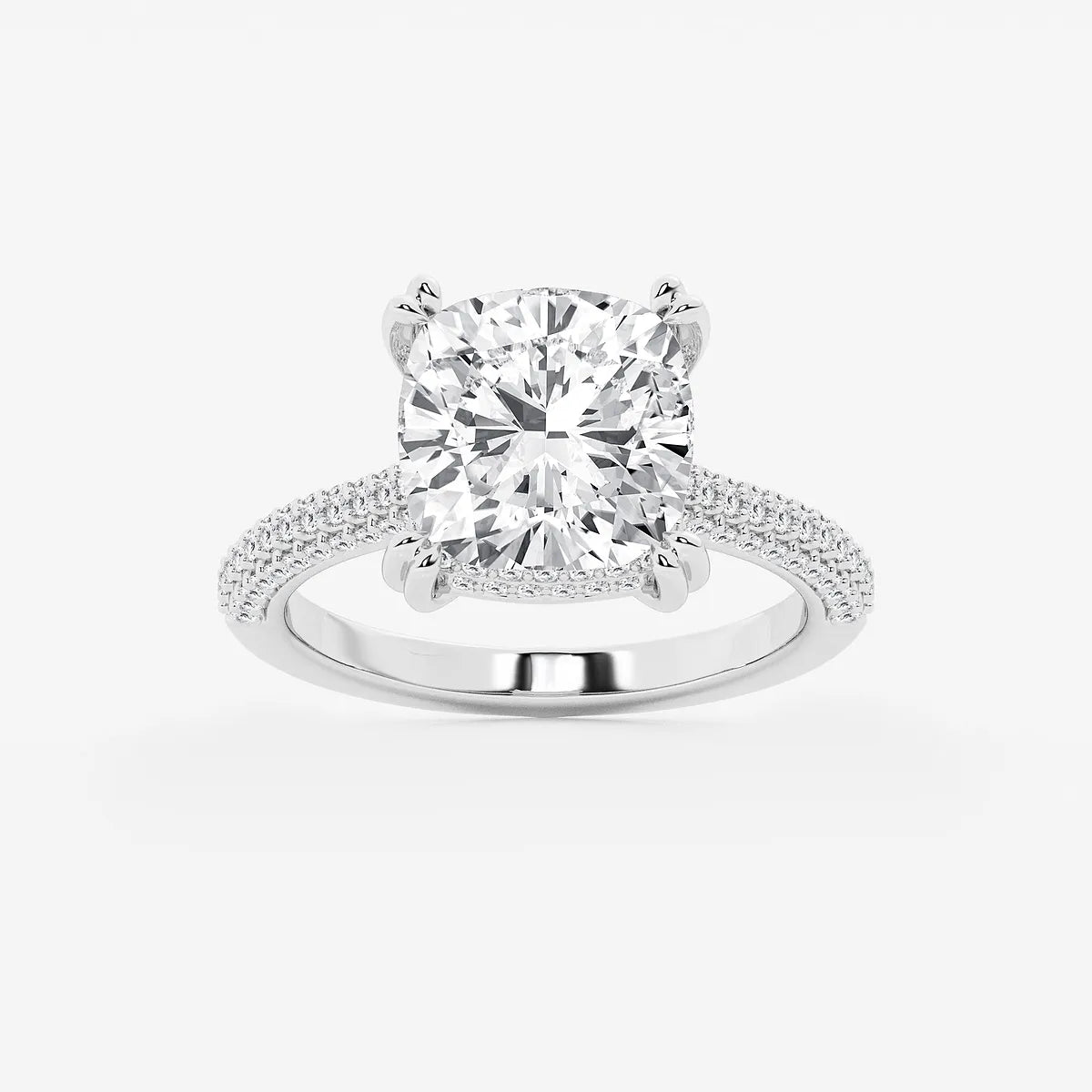 Roselle Cushion Diamond Inner Light Ring