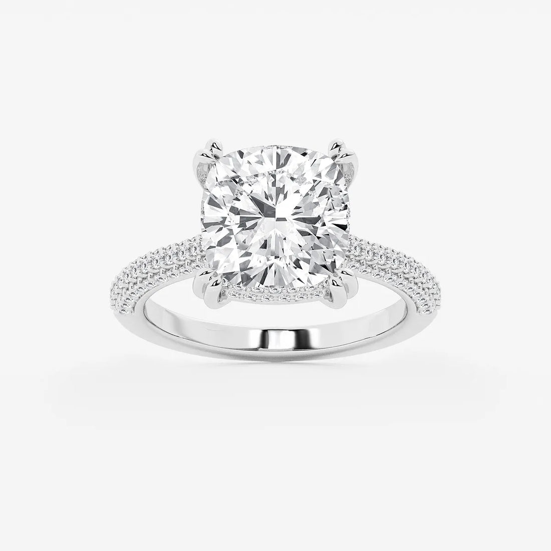 Roselle Cushion Diamond Inner Light Ring