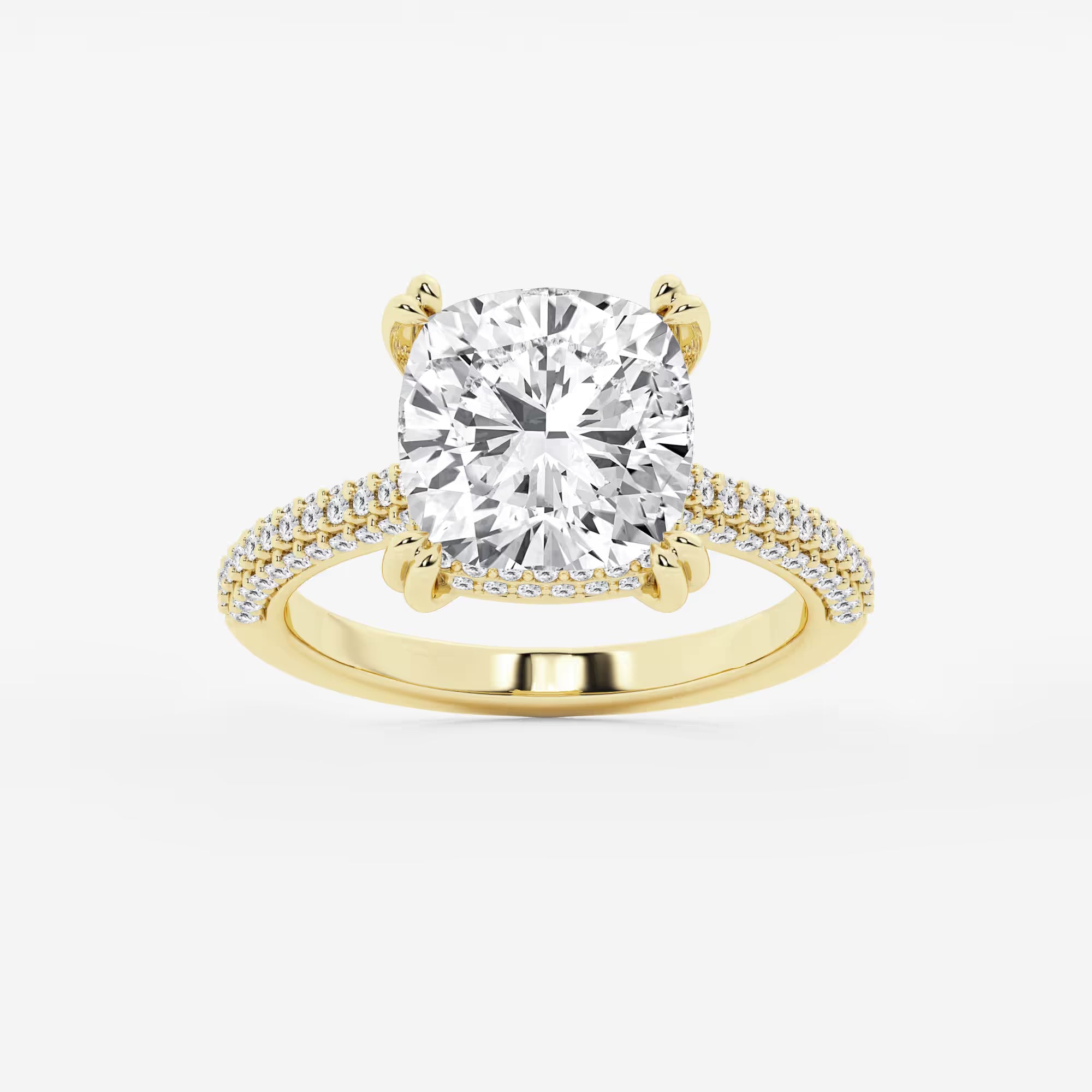 Roselle Cushion Diamond Inner Light Ring