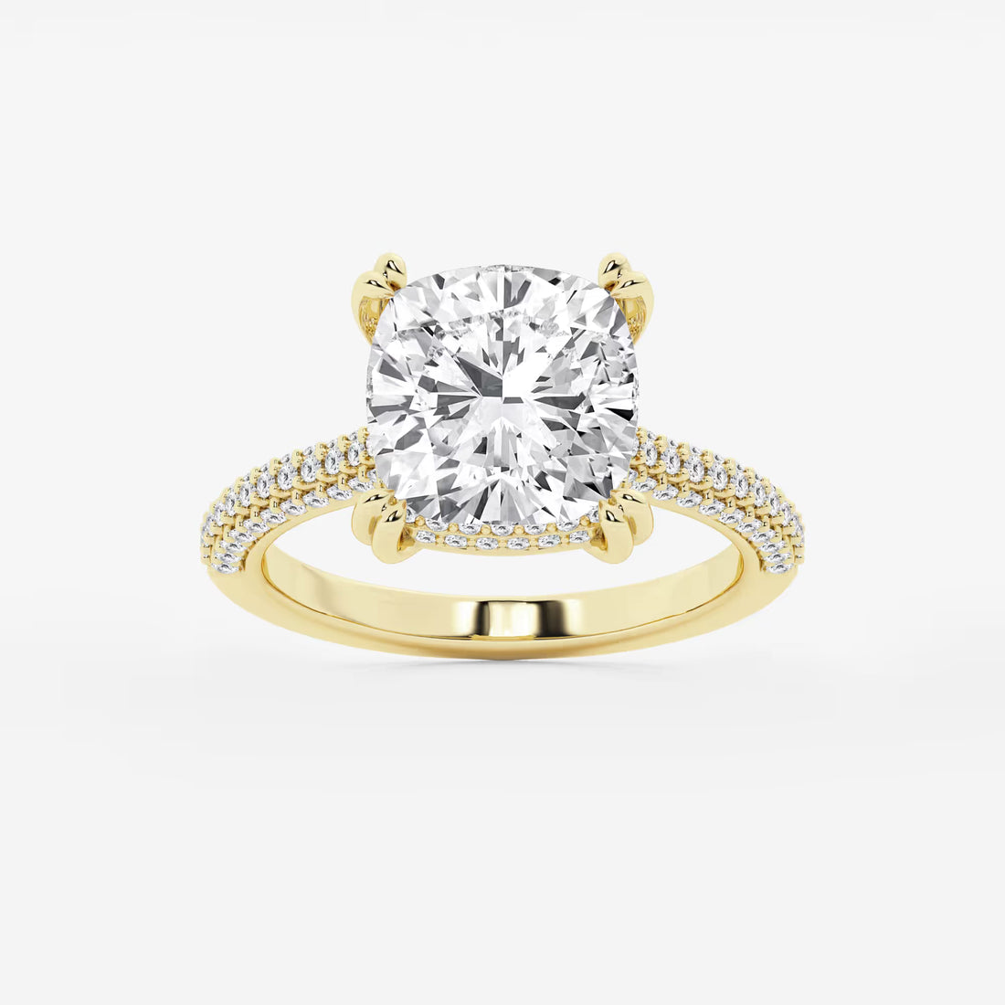 Roselle Cushion Diamond Inner Light Ring