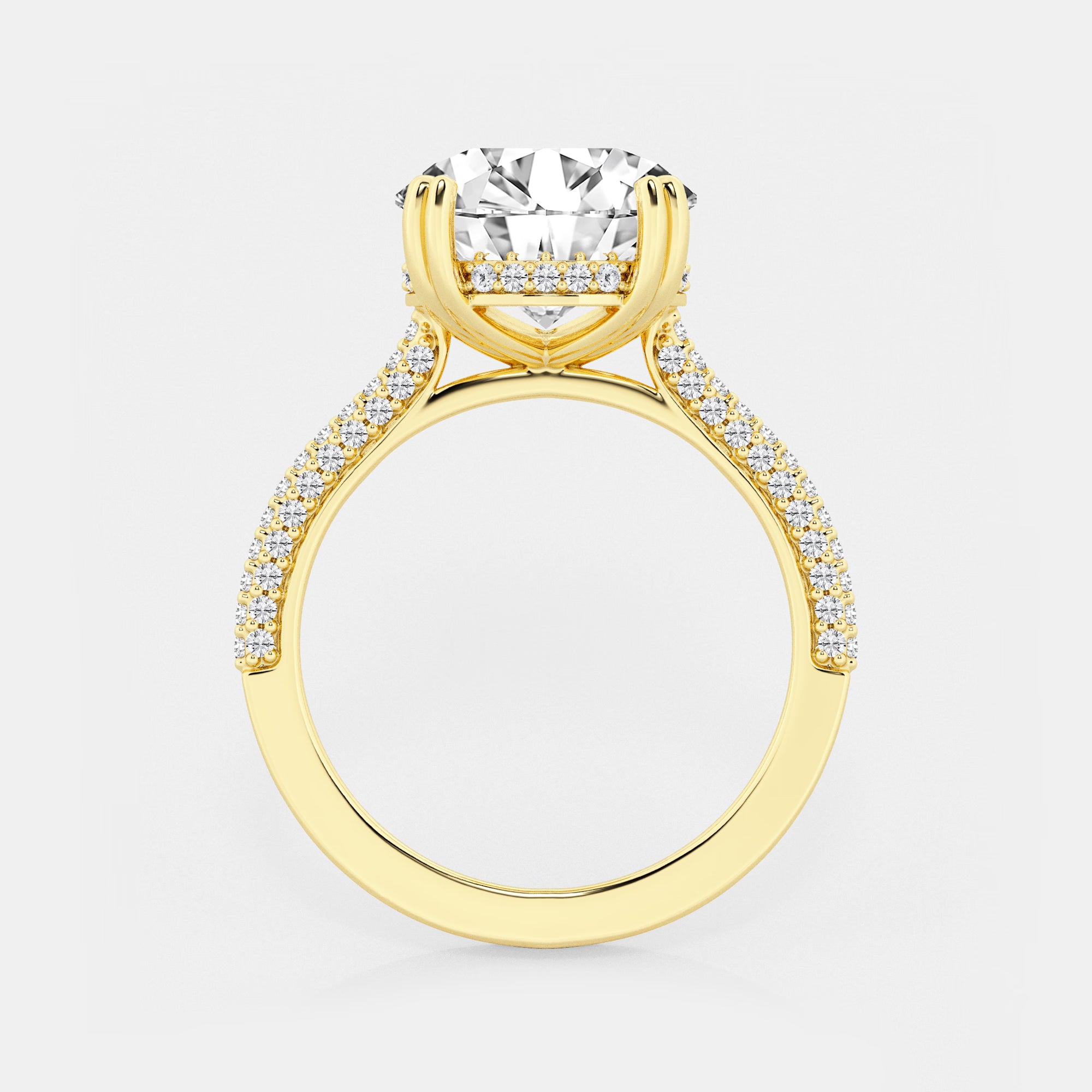 Roselle Cushion Diamond Inner Light Ring