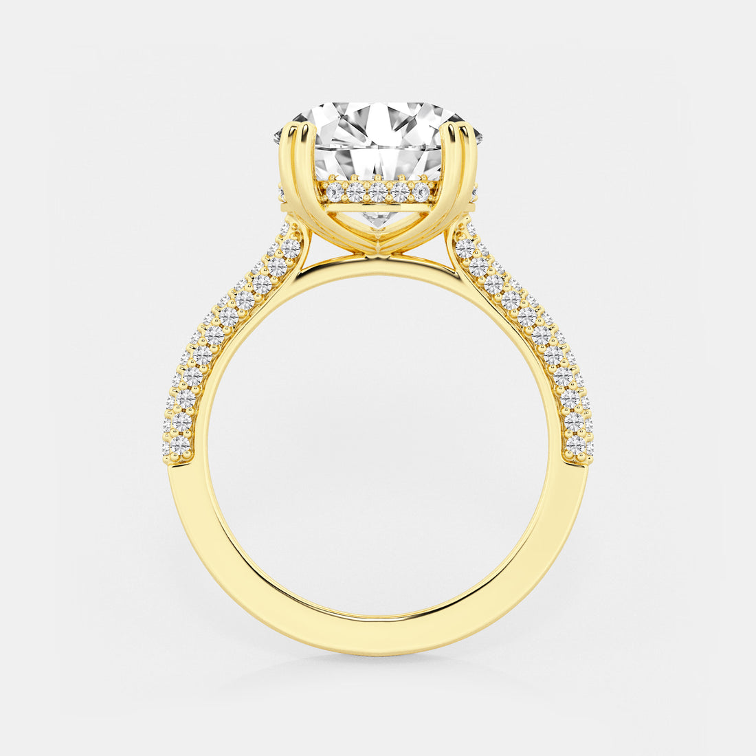 Roselle Cushion Diamond Inner Light Ring