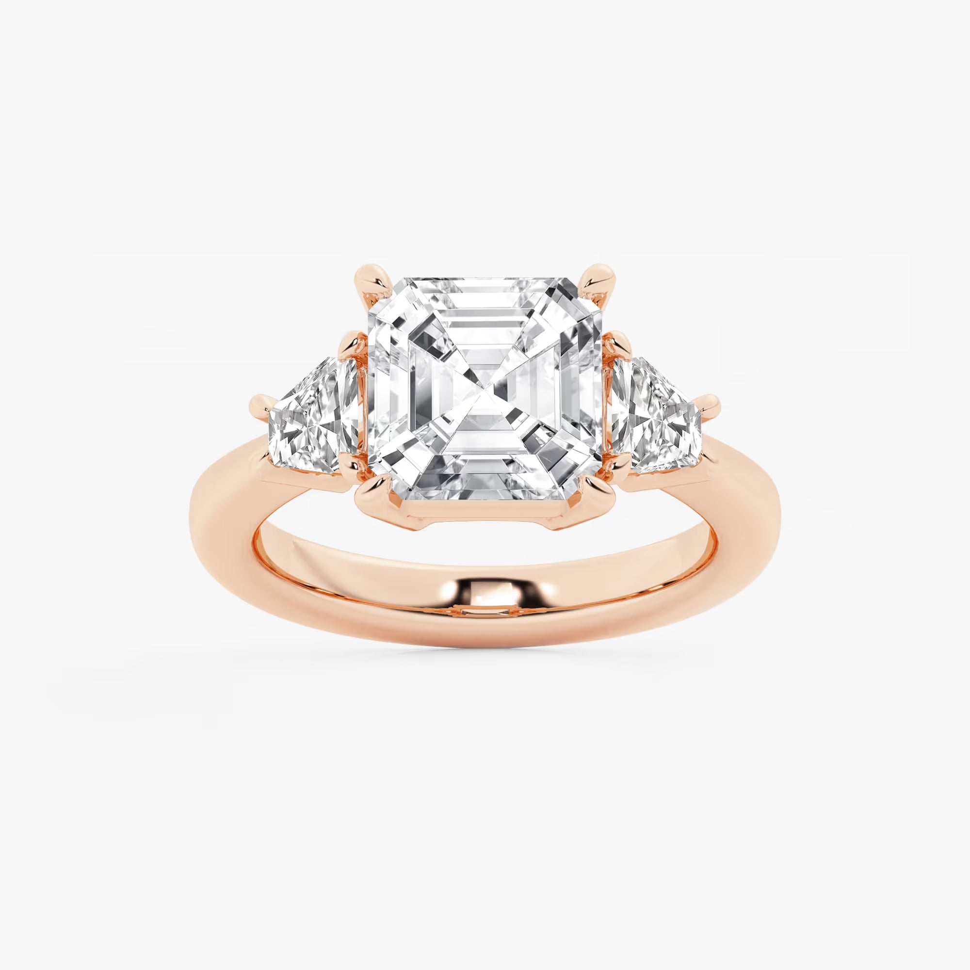 Eternal Embrace Heart Diamond Side Stone Engagement Ring