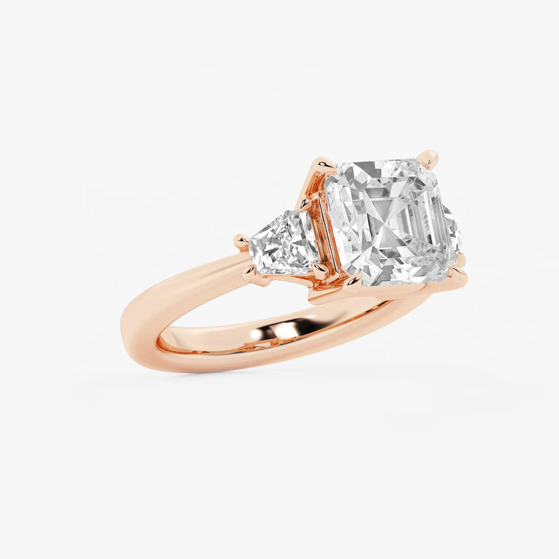 Eternal Embrace Heart Diamond Side Stone Engagement Ring