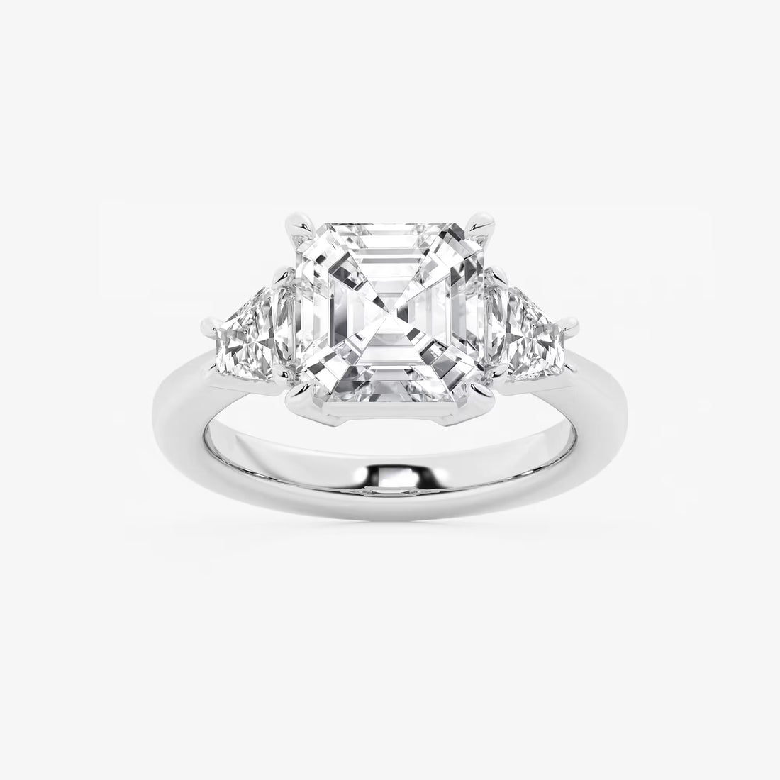 Eternal Embrace Heart Diamond Side Stone Engagement Ring