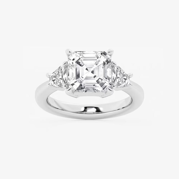 Eternal Embrace Heart Diamond Side Stone Engagement Ring