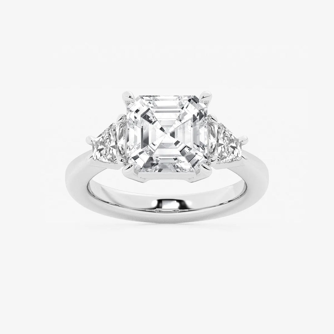 Eternal Embrace Heart Diamond Side Stone Engagement Ring