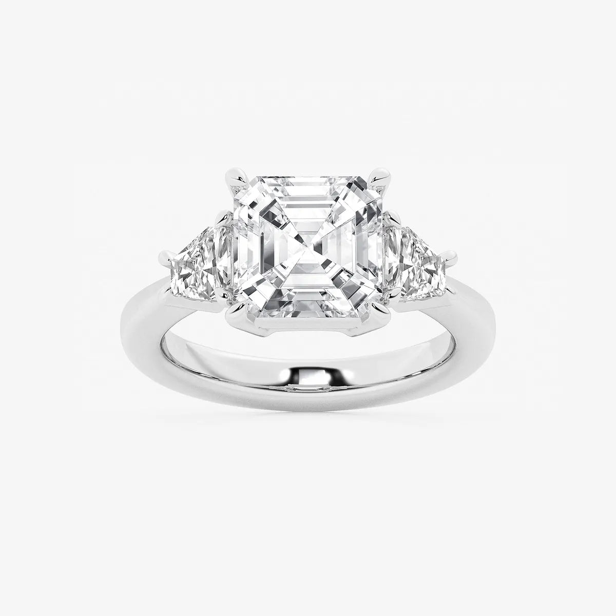 Eternal Embrace Heart Diamond Side Stone Engagement Ring
