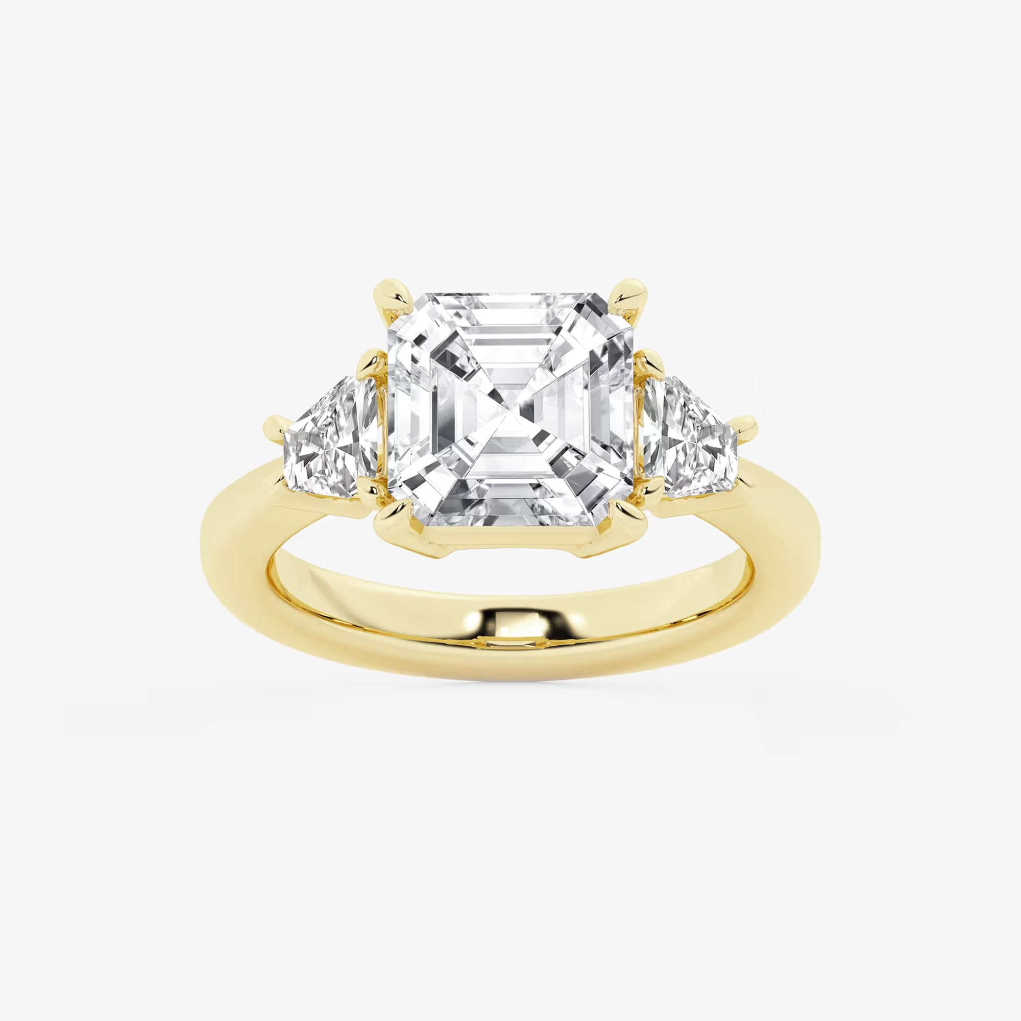 Eternal Embrace Heart Diamond Side Stone Engagement Ring
