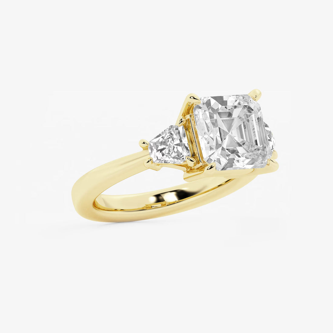 Eternal Embrace Heart Diamond Side Stone Engagement Ring