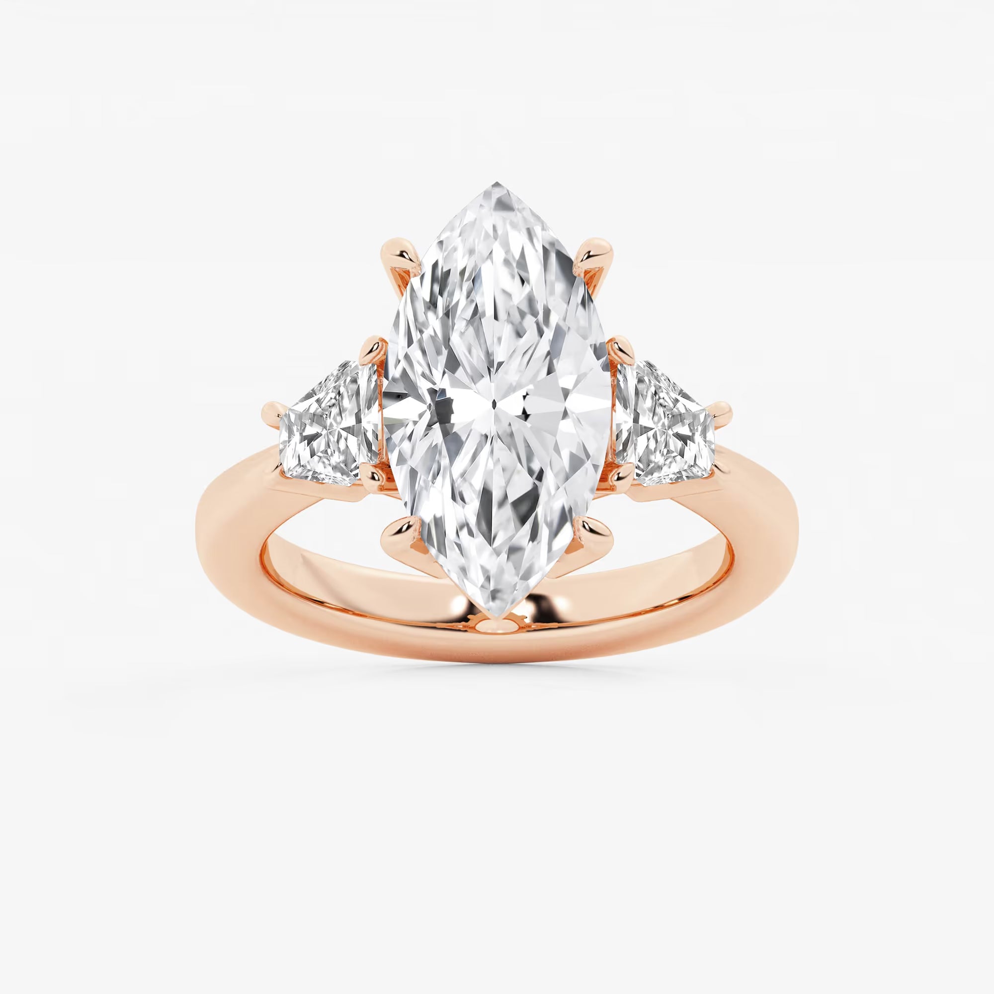 Seraphine Heart Lab-Grown Diamond Side Stone Engagement Ring