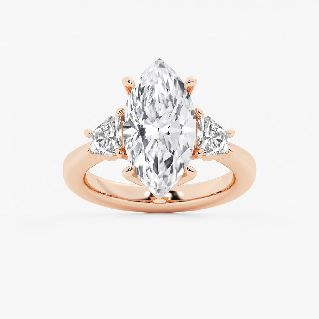 Seraphine Heart Lab-Grown Diamond Side Stone Engagement Ring