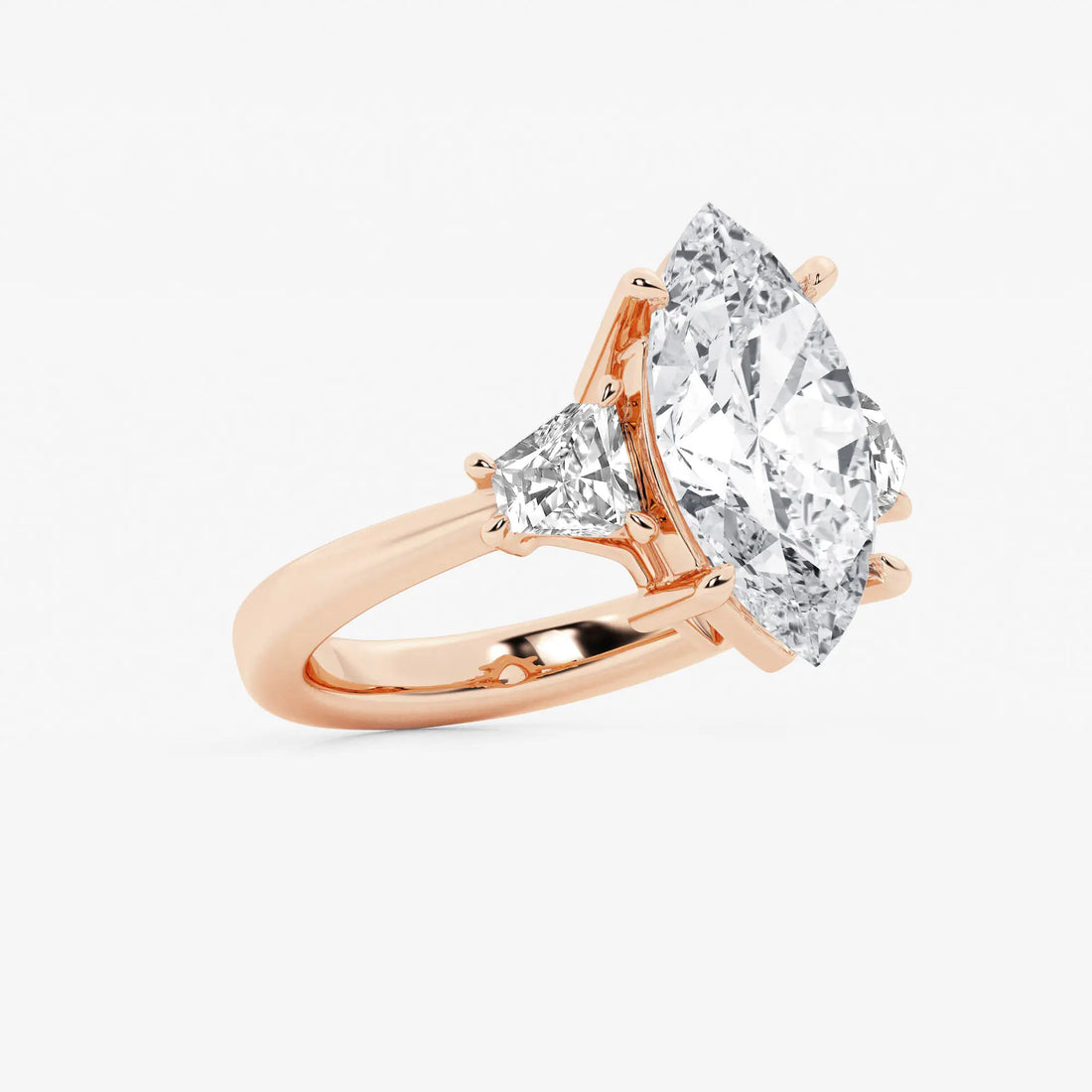 Seraphine Heart Lab-Grown Diamond Side Stone Engagement Ring