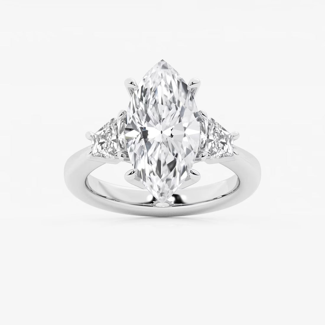 Seraphine Heart Lab-Grown Diamond Side Stone Engagement Ring