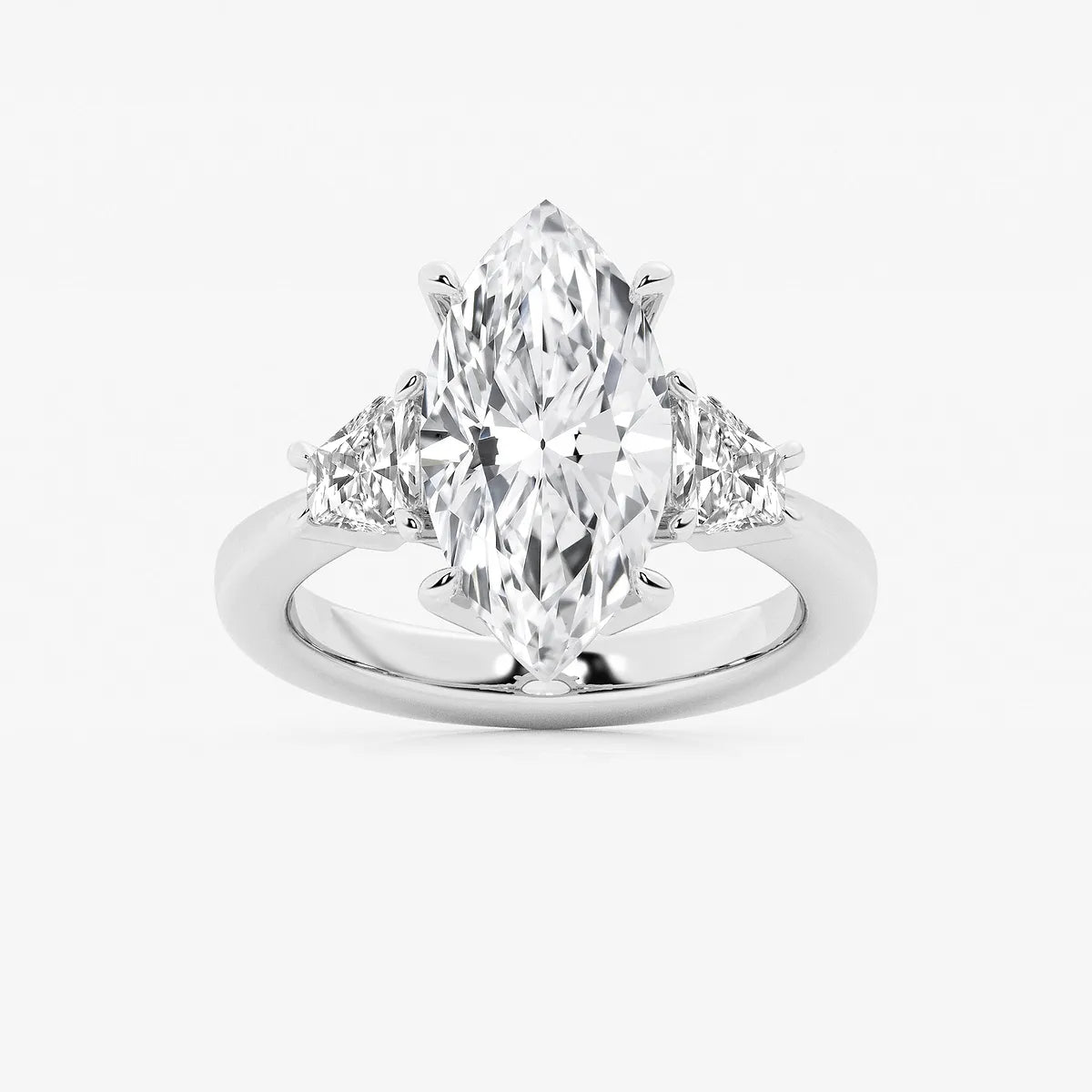 Seraphine Heart Lab-Grown Diamond Side Stone Engagement Ring