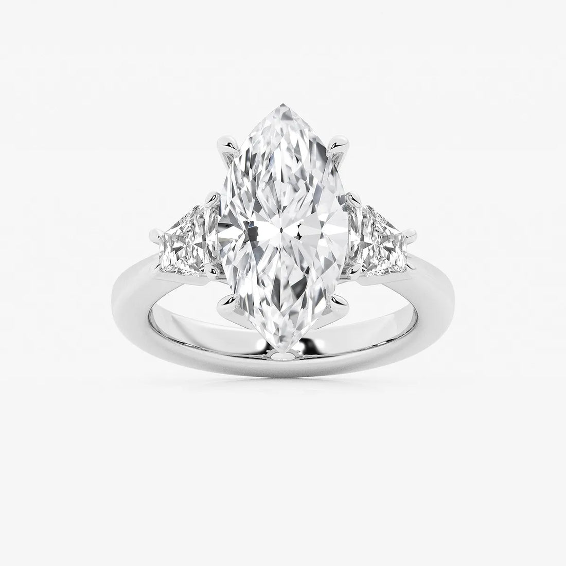 Seraphine Heart Lab-Grown Diamond Side Stone Engagement Ring