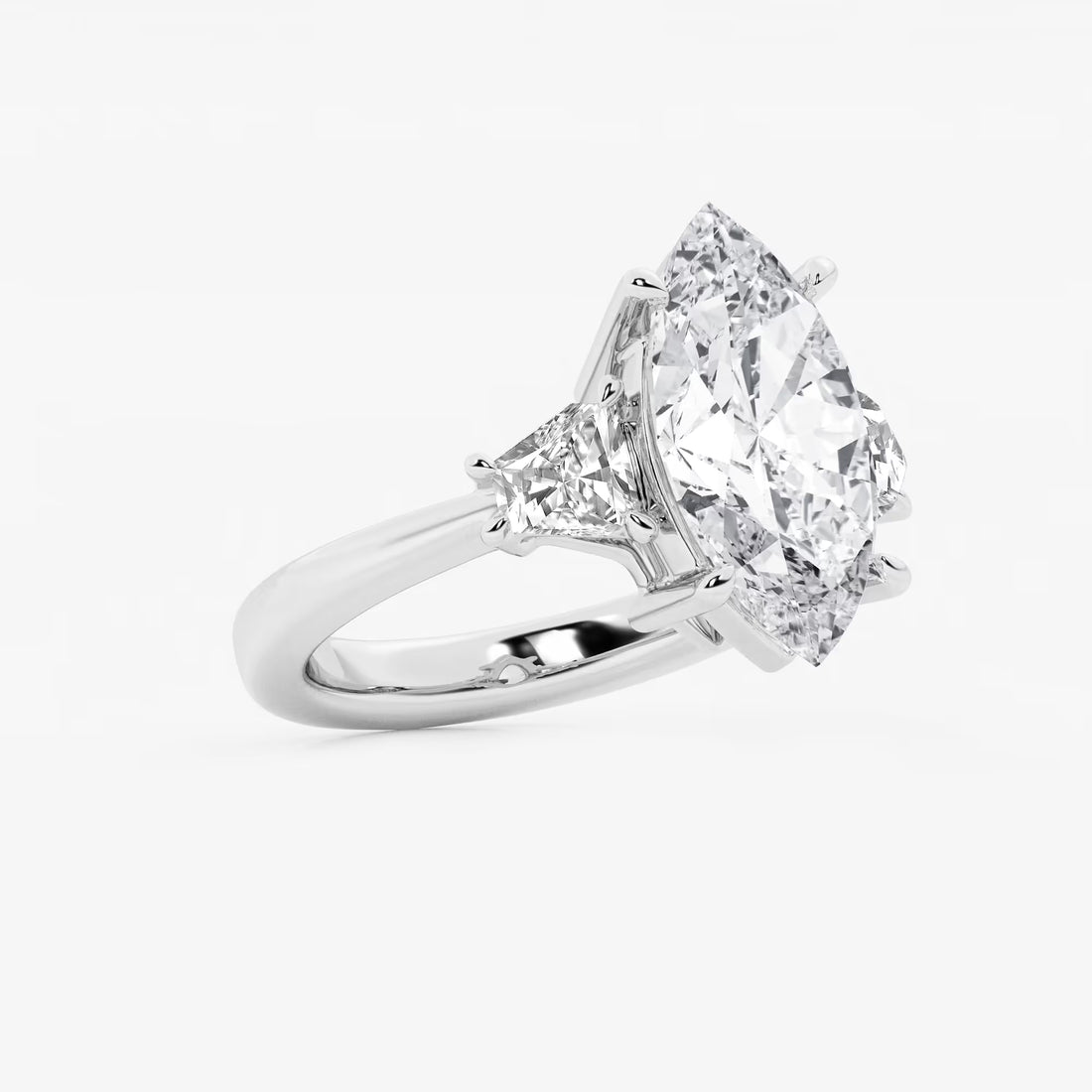 Seraphine Heart Lab-Grown Diamond Side Stone Engagement Ring
