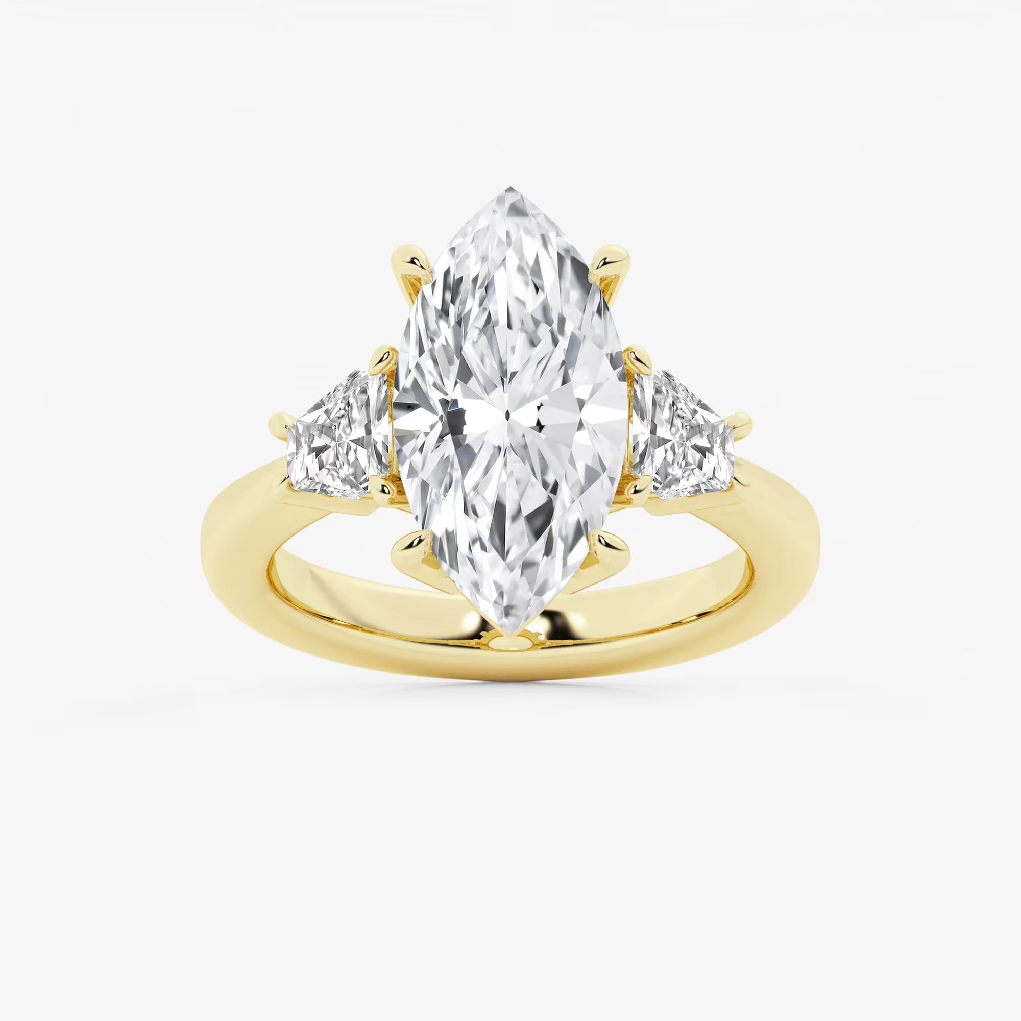 Seraphine Heart Lab-Grown Diamond Side Stone Engagement Ring