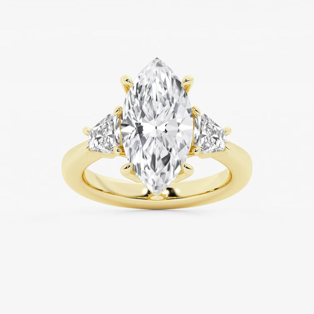 Seraphine Heart Lab-Grown Diamond Side Stone Engagement Ring