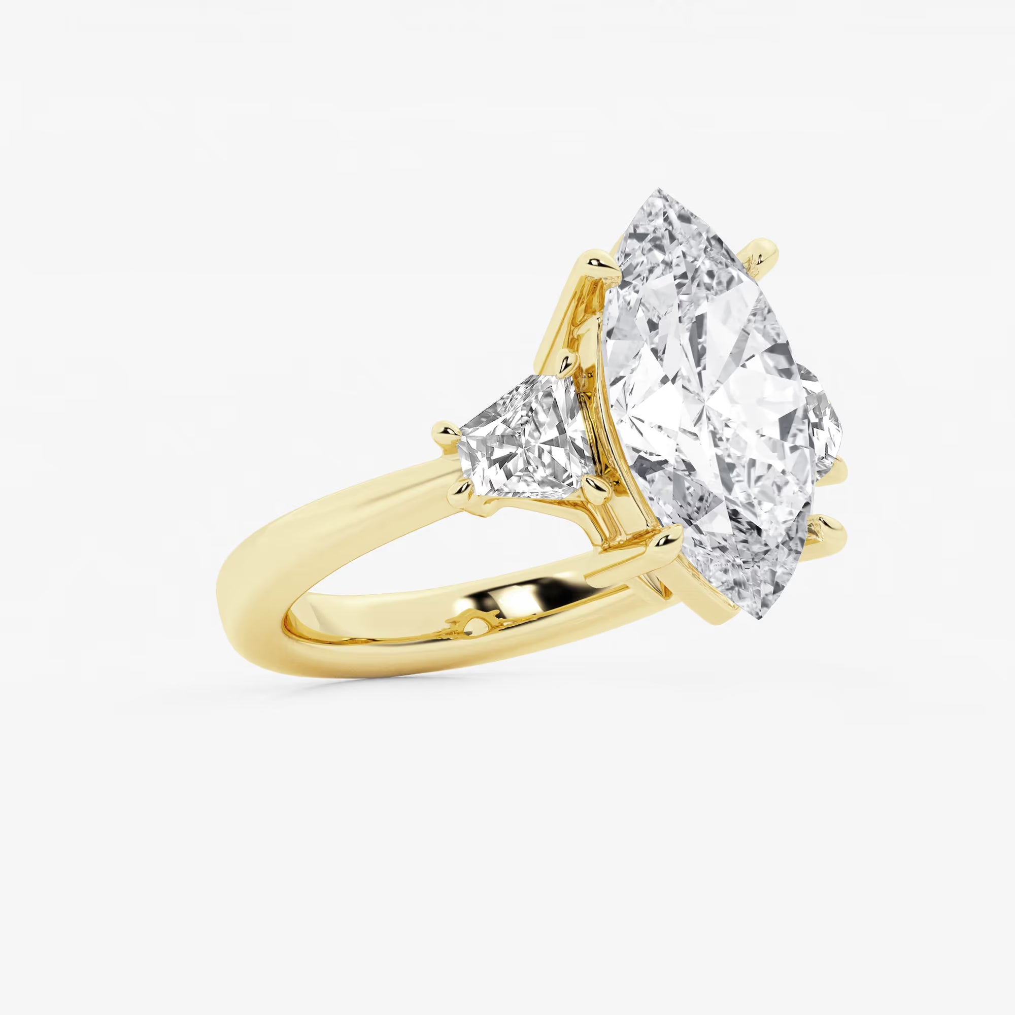 Seraphine Heart Lab-Grown Diamond Side Stone Engagement Ring