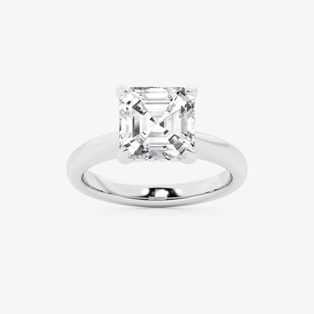 Celestia Asscher Lab Grown Diamond Hidden Halo Engagement Ring