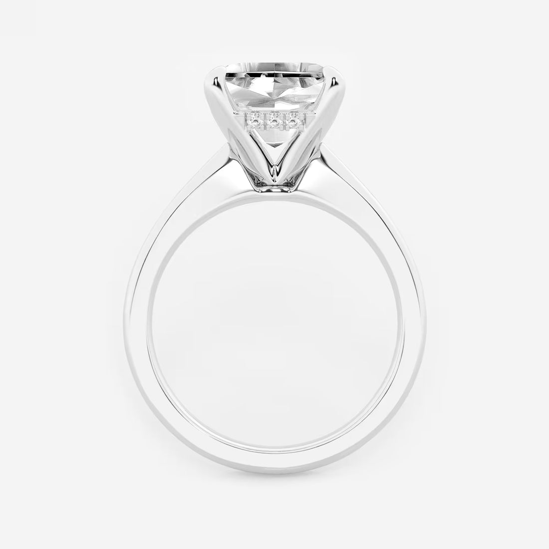 Celestia Asscher Lab Grown Diamond Hidden Halo Engagement Ring
