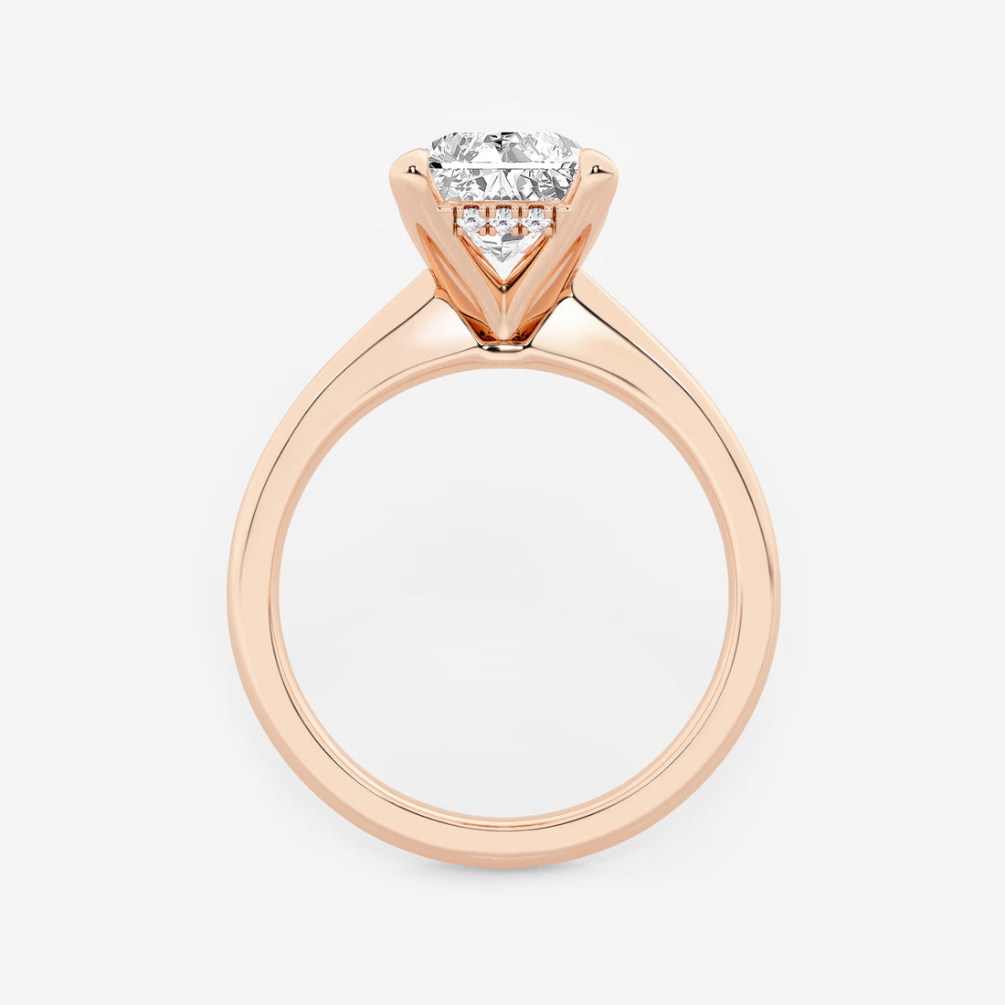 Aurielle Radiant Lab-Grown Diamond Hidden Halo Engagement Ring